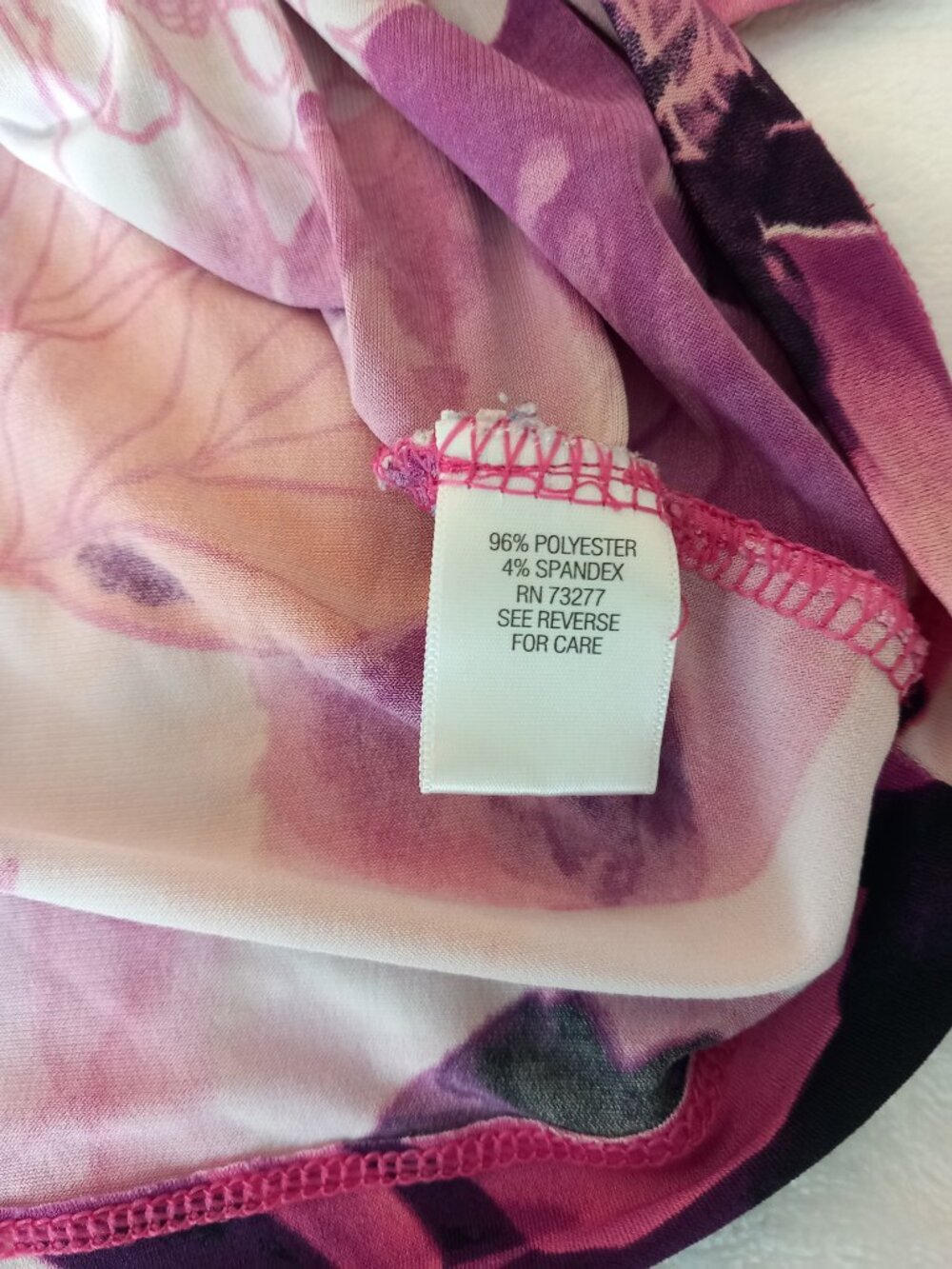 Dana Buchman XL Pink and Red Blouse 3/4 length sleeves - Picture 4 of 9